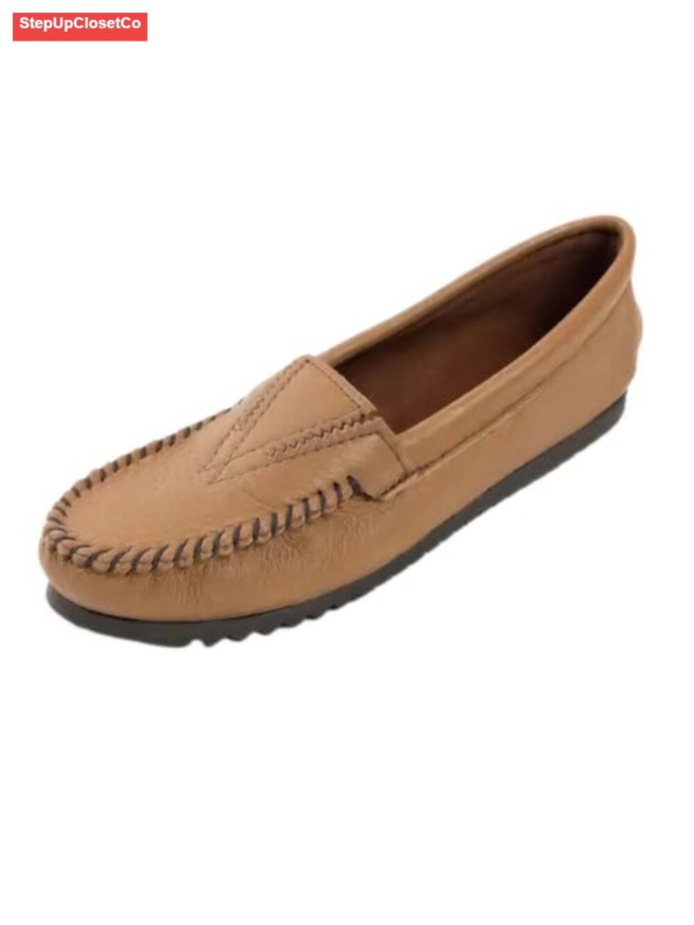 Deerskin Leather Mocc-On Fringe Comfort Slipper